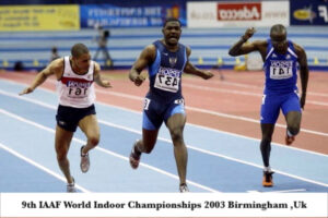 ason Gardner Justin Gatlin Jerome Eyana 60m 9th IAAF World Championship Final