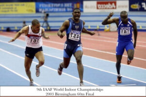 Jason Gardner Justin Gatlin Jerome Eyana 60m 9th IAAF World Championship Final